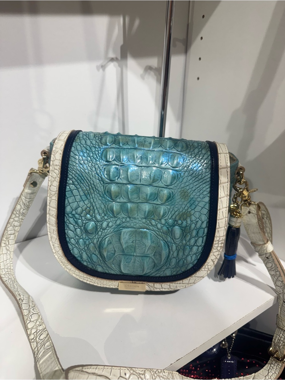 Brahmin Sonny Astral Navy Coconut Trim
